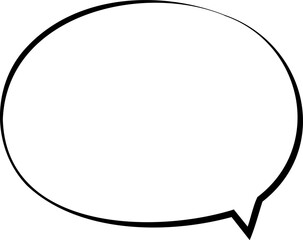 Classic BW Speech Bubble Illustration