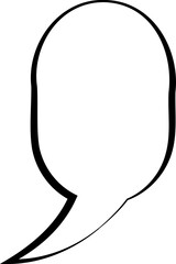 Black and White Speech Bubble Vector