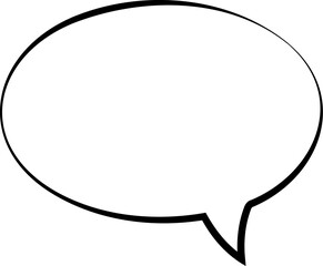 Black and White Speech Bubble Vector