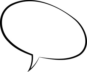 Classic BW Speech Bubble Illustration