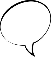 Black and White Speech Bubble Vector