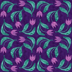 Abstract floral seamless retro flower pattern for fabrics and linens