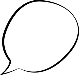 Classic BW Speech Bubble Illustration