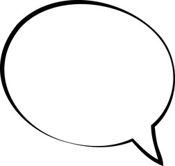 Minimalist Black and White Speech Bubble