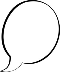 Black and White Speech Bubble Vector