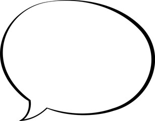 Classic BW Speech Bubble Illustration