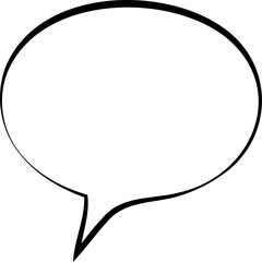 Black and White Speech Bubble Vector