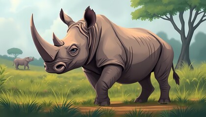 Fototapeta premium Majestic Rhinoceros