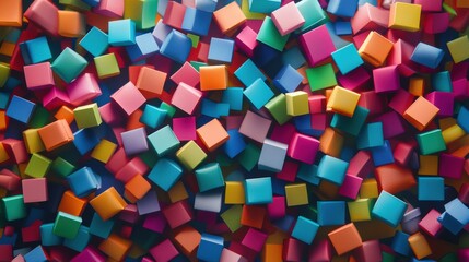 Small gift boxes in bright colors and different sizes create a cheerful display, ideal for parties, holidays, or special gifts. Generative AI