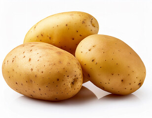 potatoes on a white background