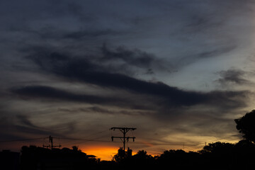 beautiful sky and clouds at sunset