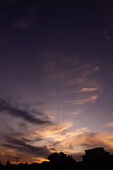 beautiful sky and clouds at sunset