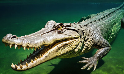 Fototapeta premium alligator in the everglades