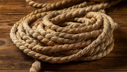rope on a wooden background
