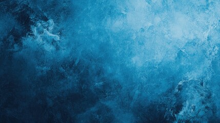 A striking blue textured image featuring layers of ice-like patterns and abstract swirls, evoking a sense of tranquility and depth with its intricate design.