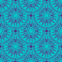 Abstract floral seamless retro flower pattern for fabrics and linens