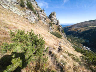 Landscape of Rila Mountain near Malyovitsa Lakes, Bulgaria