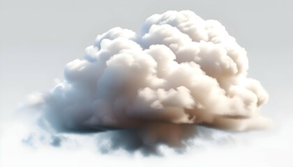 Naklejka premium detailed single cloud graphic on a plain white background