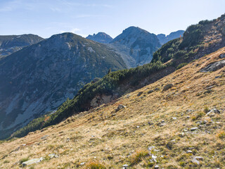 Landscape of Rila Mountain near Malyovitsa Lakes, Bulgaria