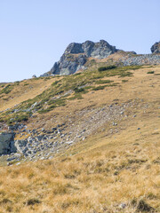 Landscape of Rila Mountain near Malyovitsa Lakes, Bulgaria