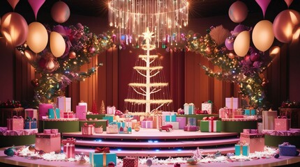 豪華なクリスマスパーティー