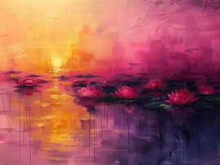 Obraz premium Meditation mindfulness, serene environment, vibrant colors, peaceful scenes, inviting