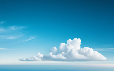 Fresh blue sky and white clouds graphic design background