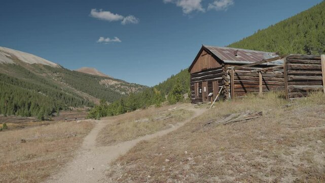 Independence Ghost Town Pitkin County the wooden skeleton remains of a Colorado mining operation of the 1880s