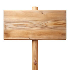 wooden sign isolated on white