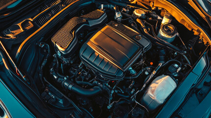 Clean and powerful car engine