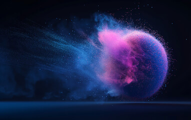 Obraz premium Splash of colored paint on commercial background 