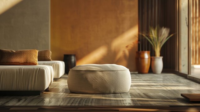 A peaceful area designed for artistic endeavors with plush seating and gentle lighting to create a comfortable and inspiring atmosphere.