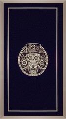  Elegant Catrín Skull with Floral Motifs in Vintage Style