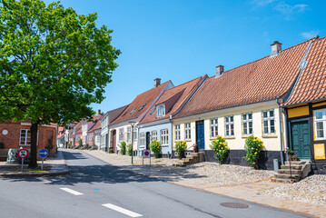 Naklejka premium Buildings in city center of Middelfart in Denmark