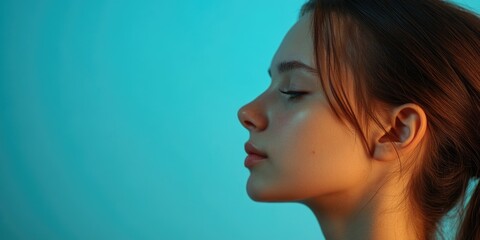 Fototapeta premium Pensive Portrait of a Woman