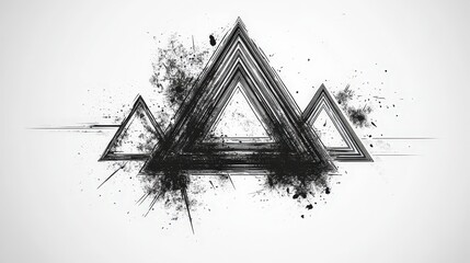 Fototapeta premium Artistic Representation of Trapezoids and Shapes