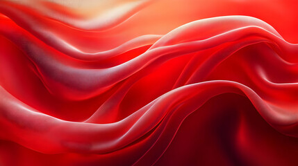 Obraz premium Flowing red fabric creating a soft, elegant visual texture.