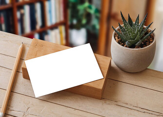 Single side blank business card mockup design in psd file, visiting card mockup