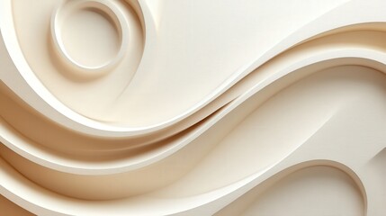 Flowing Waves in Soft Neutral Tones