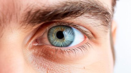 Obraz premium Close up of man eye looking straight to the camera