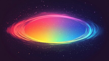 Obraz premium Vibrant Oval Illustration with Bright Colors