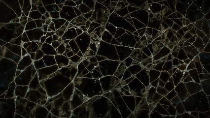 Dark cracked stone texture with deep black and earthy brown tones, creating a bold and mysterious backdrop, ideal for dramatic wallpapers, banners, and design projects