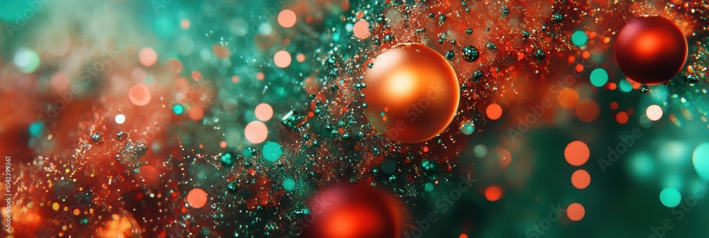 Aufkleber colorful christmas ornaments and lights create an enchanting abstract display that captures the joyf