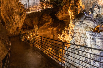 Karst landscape of Jeita Upper Grotto in Lebanon