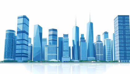 Fototapeta premium Modern Business City Skyline