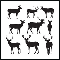Silhouette of a Deer vector illustration