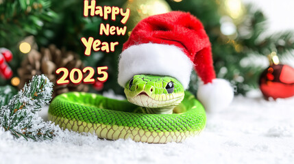Green snake, Happy new year 2025