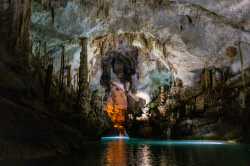 Karst landscape of Jeita Lower Grotto in Lebanon