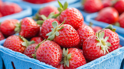 Strawberries at the food market