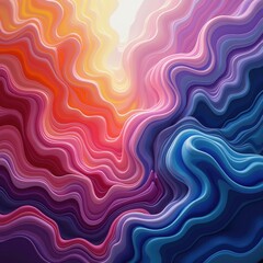 Fototapeta premium Abstract wavy patterns in vibrant colors evoke creativity and inspiration, perfect for backgrounds, branding, and artistic projects.